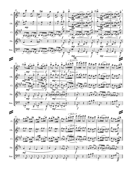 The Nutcracker Suite - 4. Russian Dance, Trépak (for Woodwind Quintet) image number null