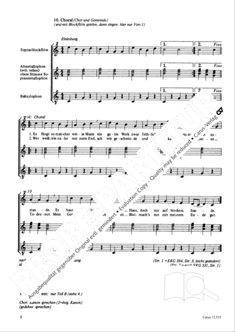 Der reiche Narr Der reiche Narr Unison Choir scores gallery preview page 9