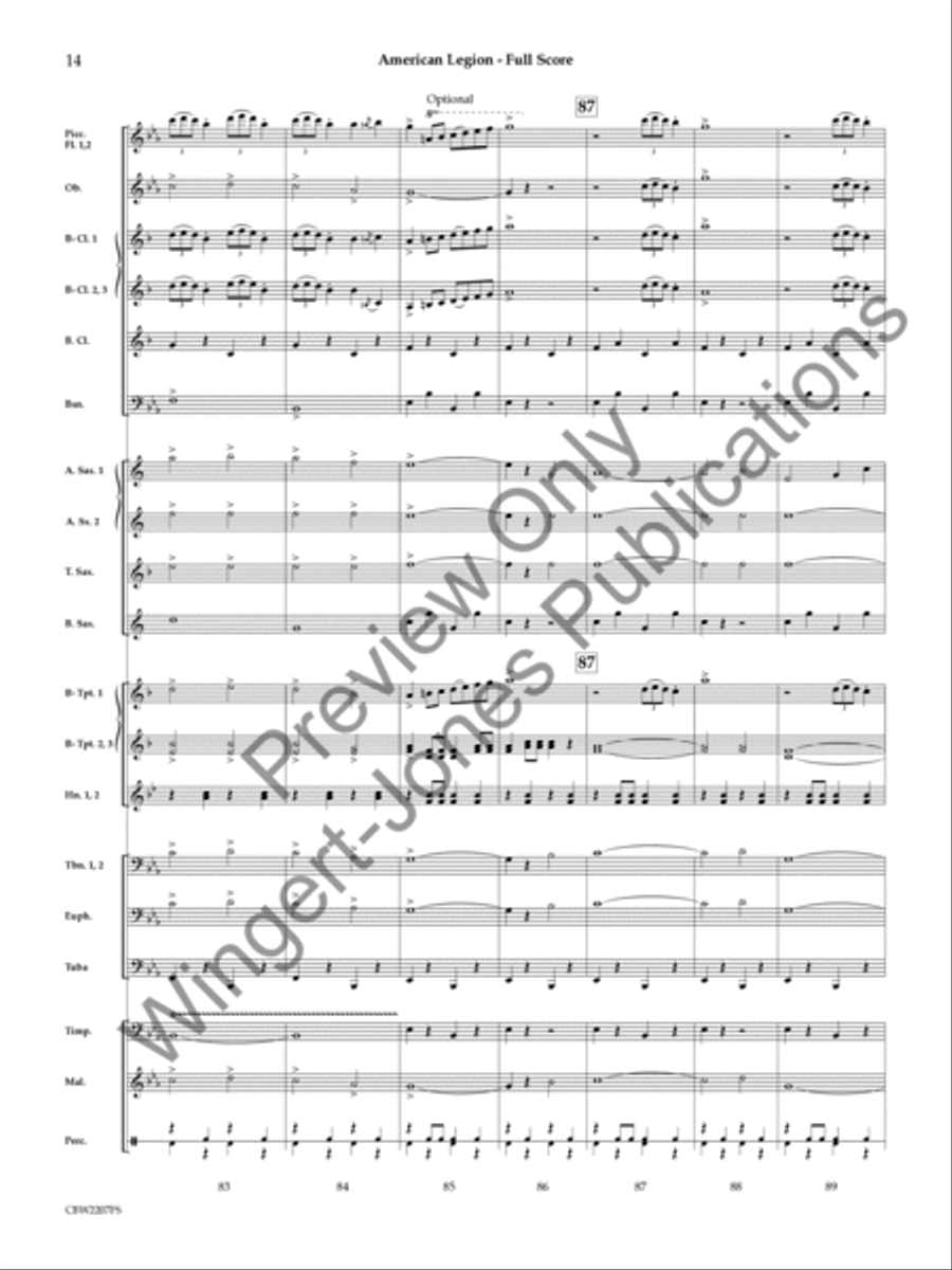 American Legion (Score) Concert Band scores gallery preview page 15