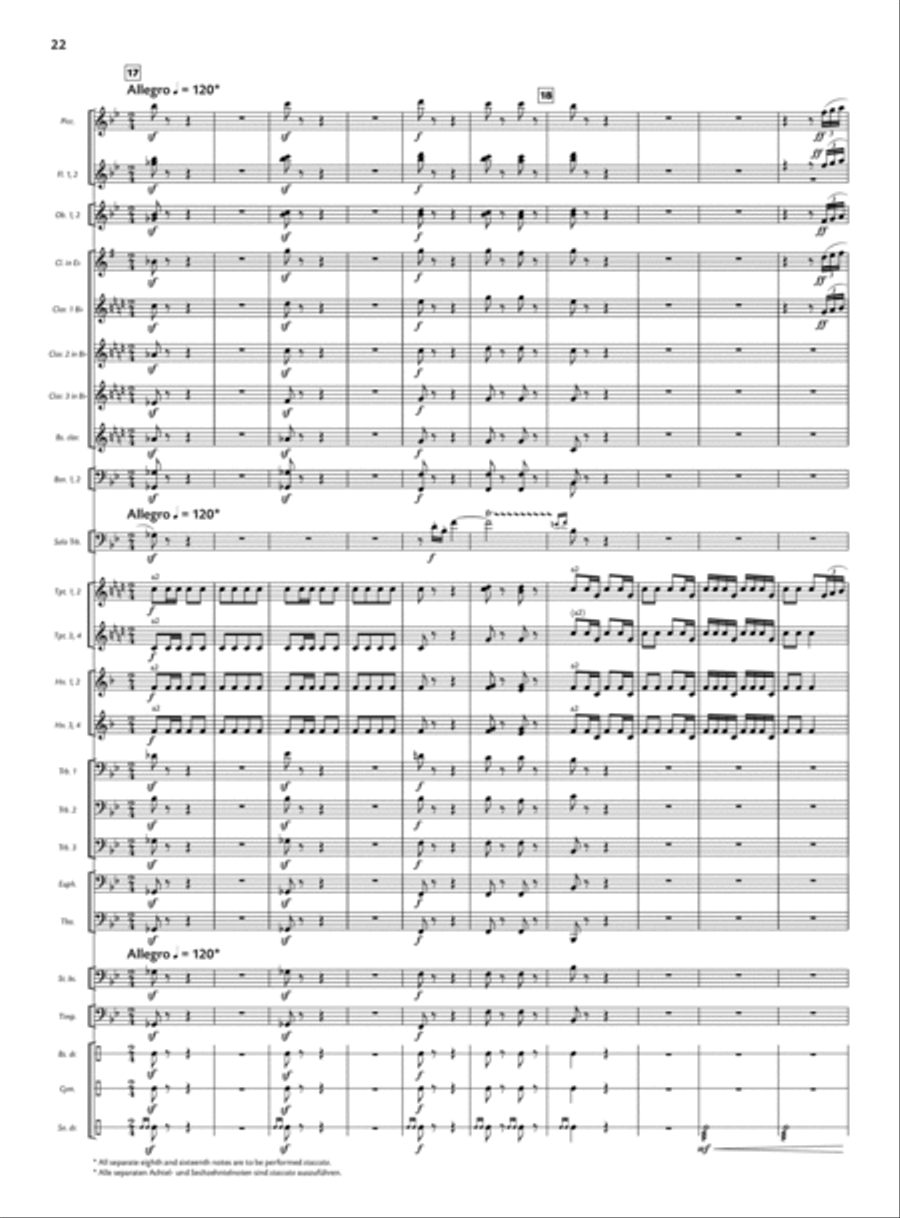 Concert for Trombone and Wind Ensemble Small Ensemble scores gallery preview page 12