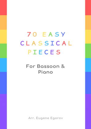 Book cover for 70 Easy Classical Pieces For Bassoon & Piano