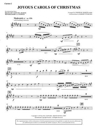 Joyous Carols of Christmas (Full Orchestra) - Bb Clarinet 2