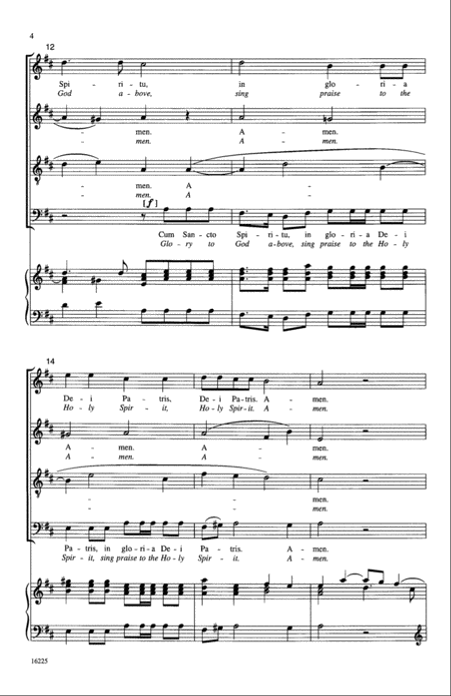 Cum Sancto Spiritu (from Gloria) Choir scores gallery preview page 3