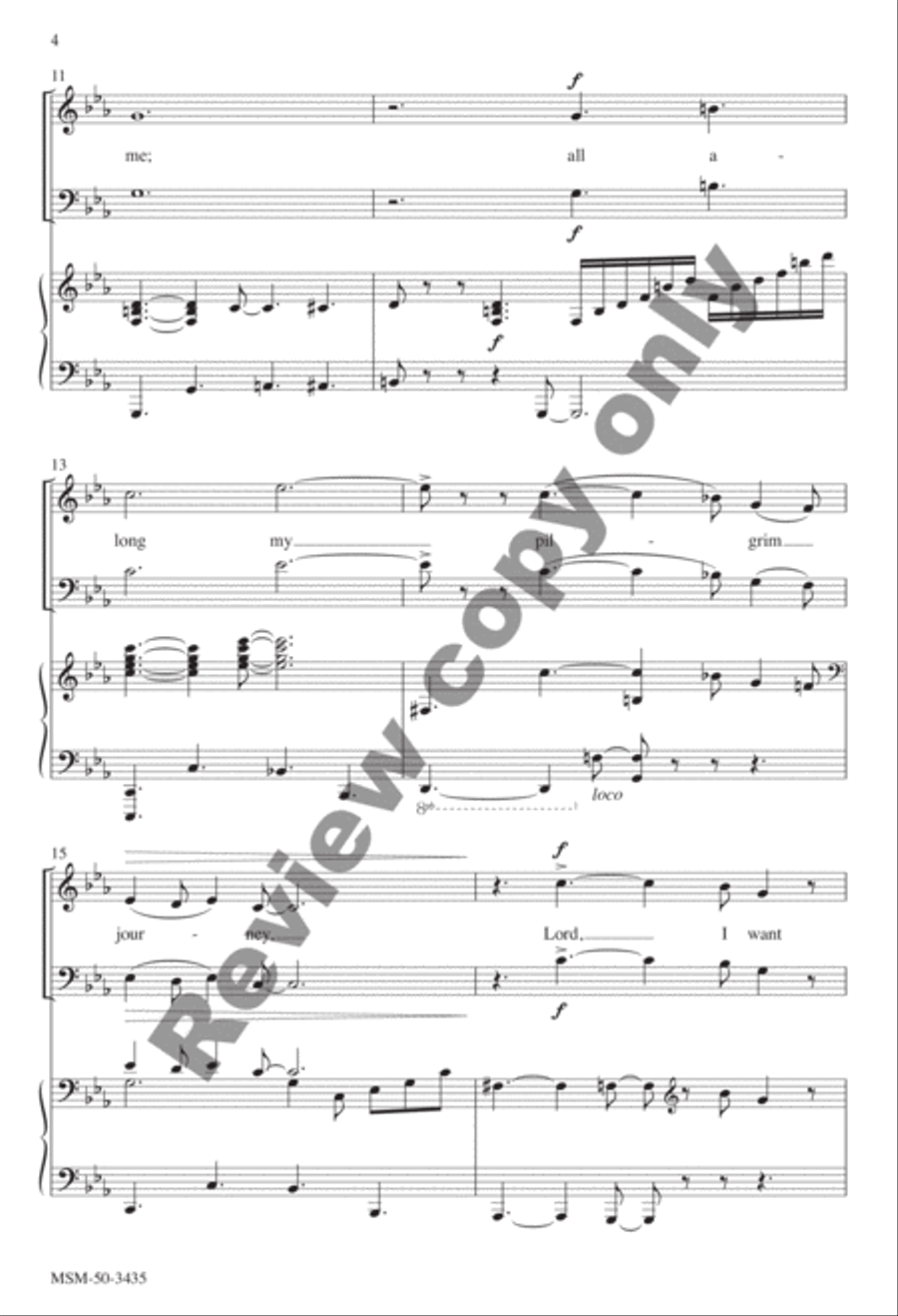I Want Jesus to Walk with Me 3-Part scores gallery preview page 15