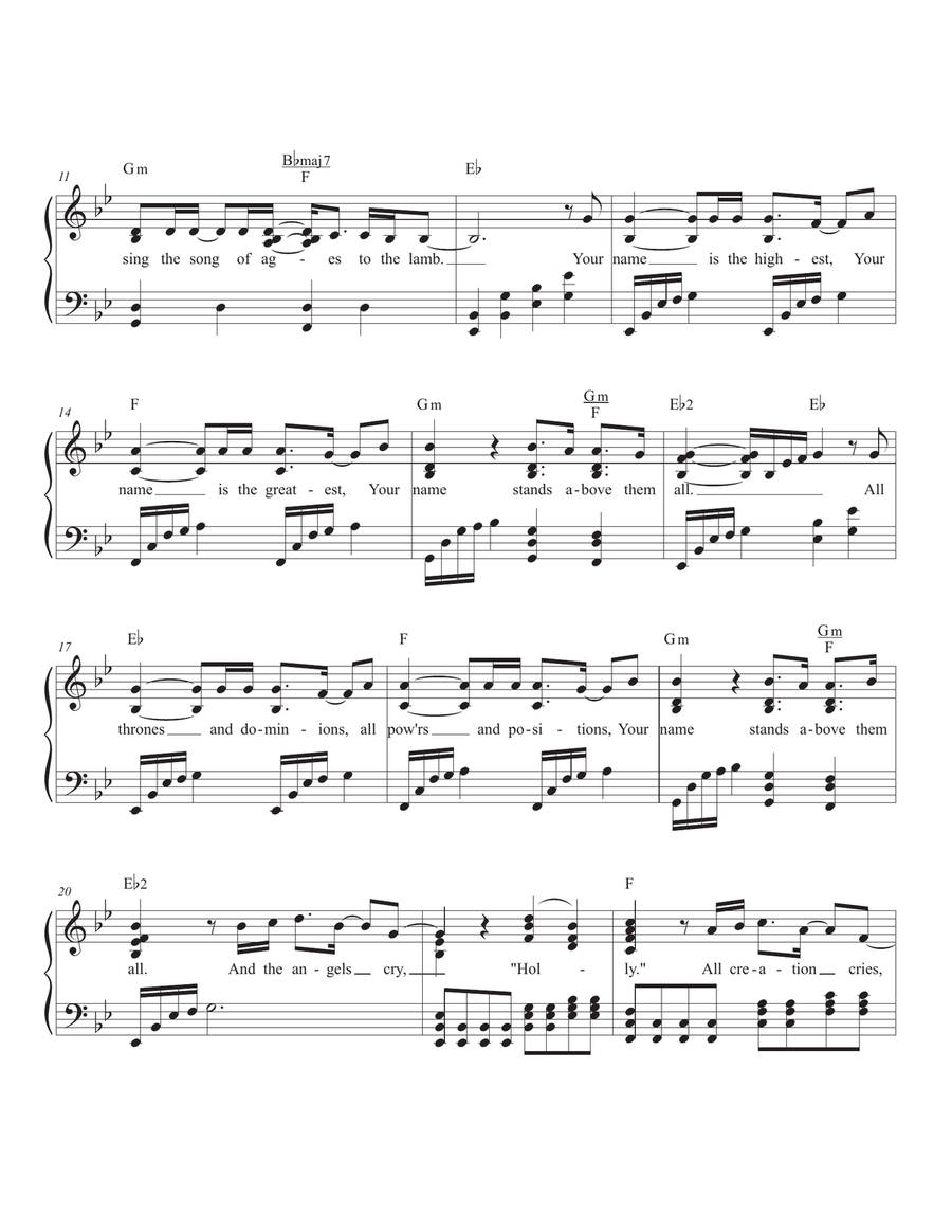 Holy Forever Piano, Vocal scores gallery preview page 2