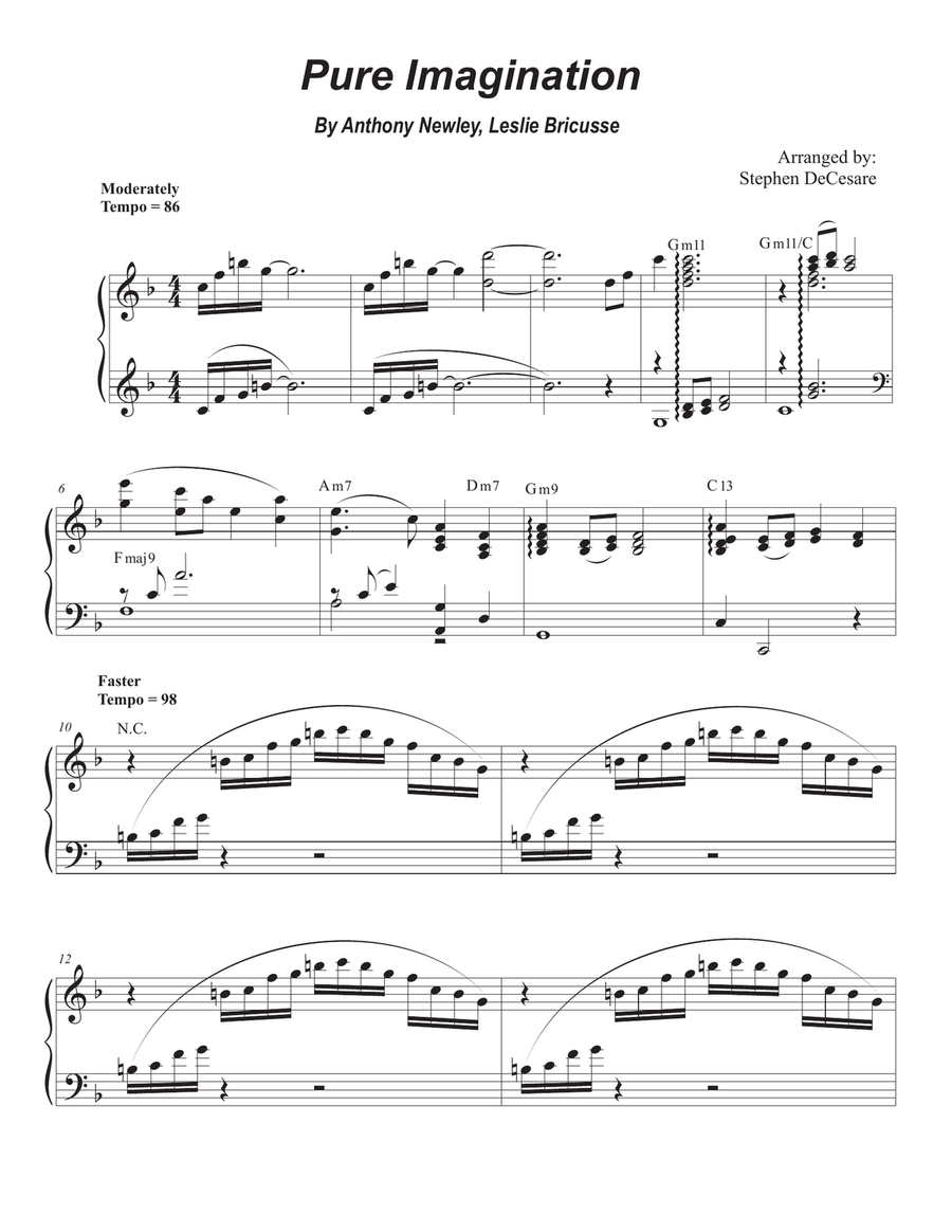 Pure Imagination Pure Imagination Piano scores gallery preview page 6