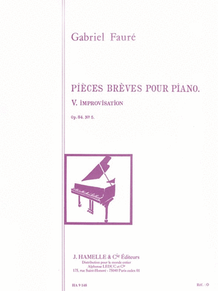 Book cover for Improvisation Op.84, No.5 (piano Solo)