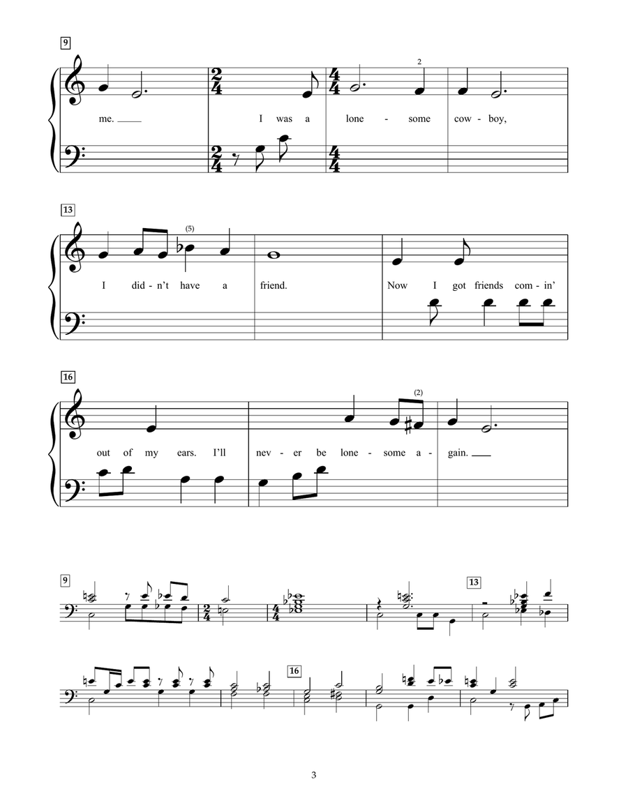 The Ballad Of The Lonesome Cowboy (from Toy Story 4) Piano scores gallery preview page 2