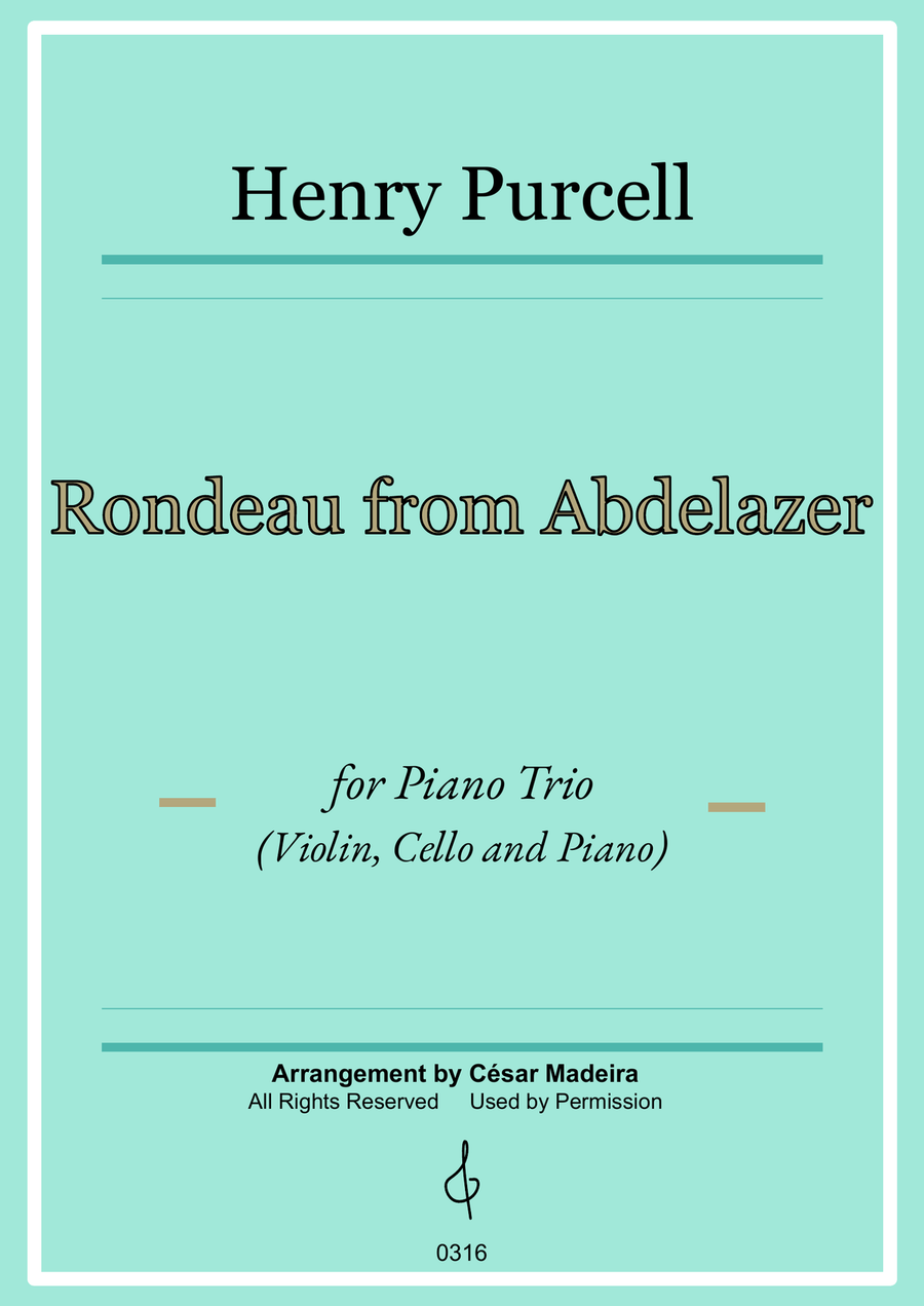 Rondeau from Abdelazer - Violin, Cello and Piano (Full Score and Parts) Piano Trio scores gallery preview page 1