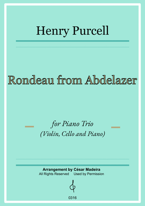 Book cover for Rondeau from Abdelazer - Violin, Cello and Piano (Full Score and Parts)
