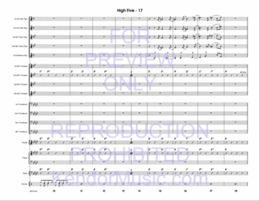 High Five (Full Score) High Five (Full Score) Jazz Ensemble scores gallery preview page 19