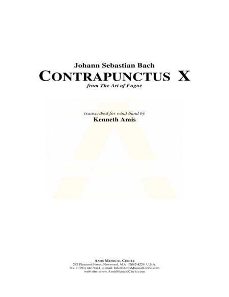 Contrapunctus 10 - STUDY SCORE ONLY