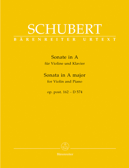 Sonata for Violin and Piano A major, Op. post.162 D 574