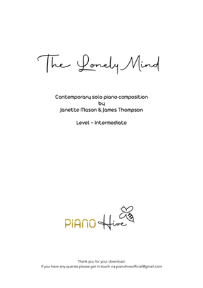 Book cover for The Lonely Mind - by Piano Hive