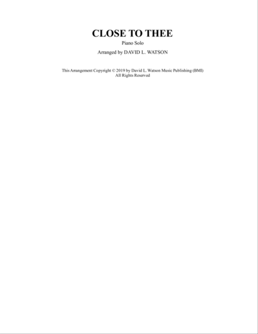 Close to Thee Piano Solo scores gallery preview page 1