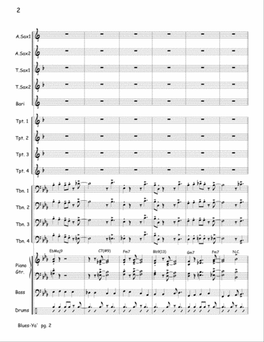 Blues-Ya' Blues-Ya' Jazz Ensemble scores gallery preview page 3