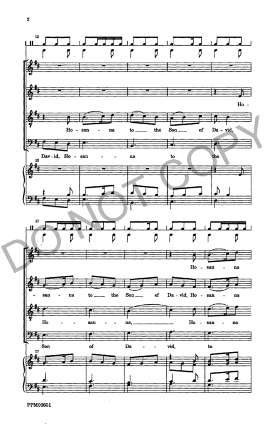 Fanfare: Hosanna! 4-Part scores gallery preview page 3