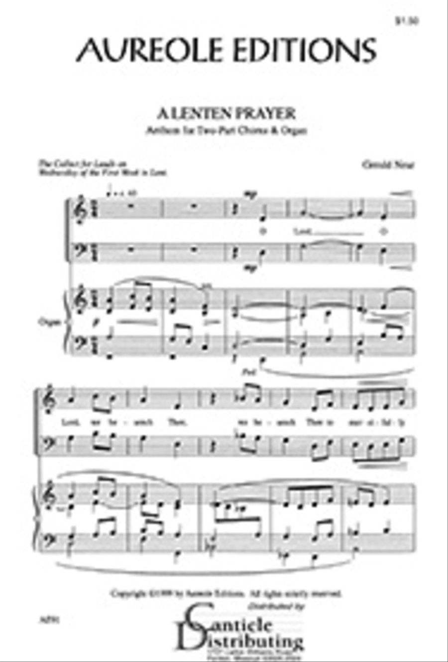 A Lenten Prayer A Lenten Prayer 3-Part scores gallery preview page 1