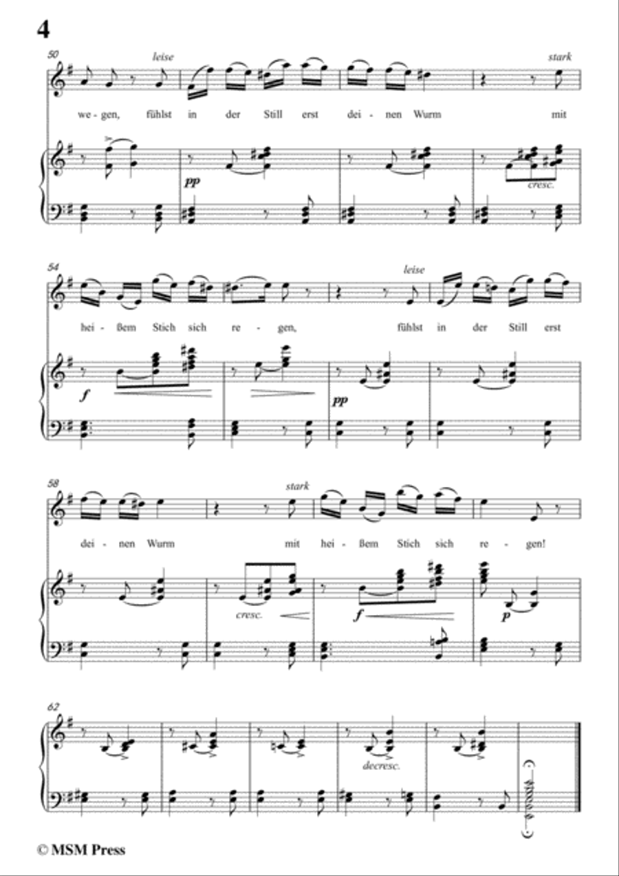 Schubert-Rast,from 'Winterreise',Op.89(D.911) No.10,in e minor,for Voice&Piano Voice scores gallery preview page 6
