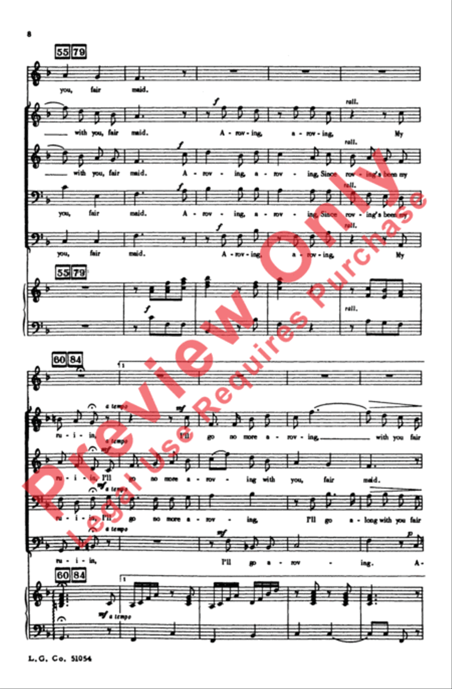 A-Roving Men's Choir scores gallery preview page 7