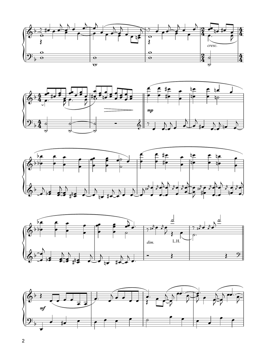 Lullaby For Cain Piano Solo scores gallery preview page 2