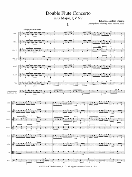 Double Flute Concerto in G Major (Two Flutes and Orchestra)