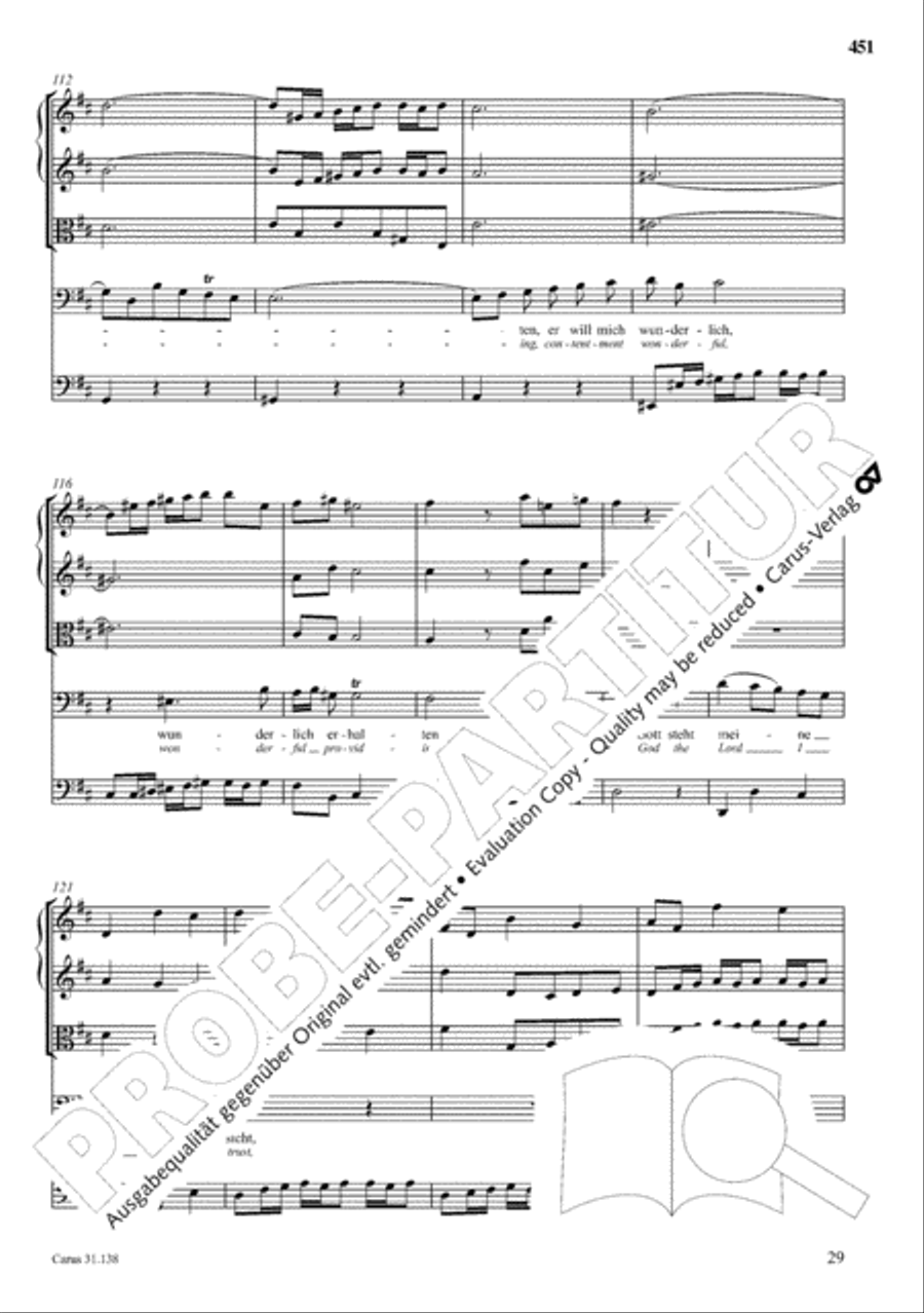 The Complete Sacred Vocal Works (Das geistliche Vokalwerk) Voice scores gallery preview page 452