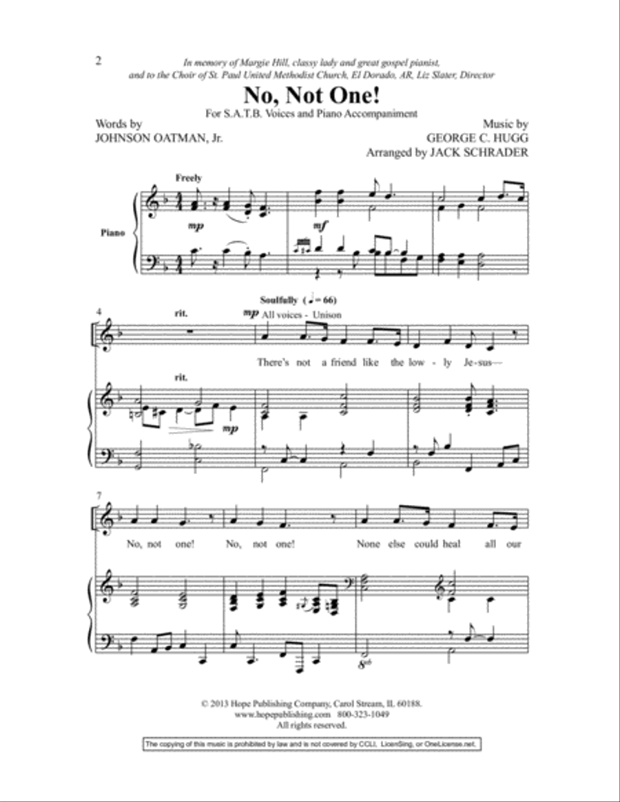 No, Not One! 4-Part scores gallery preview page 3