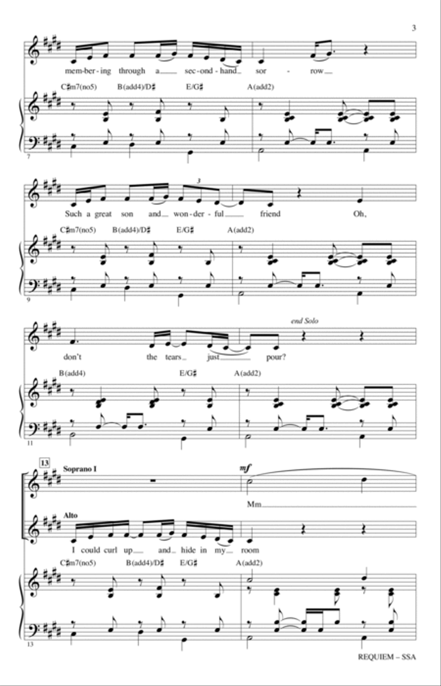 Requiem (from Dear Evan Hansen) (arr. Roger Emerson) SSA scores gallery preview page 2