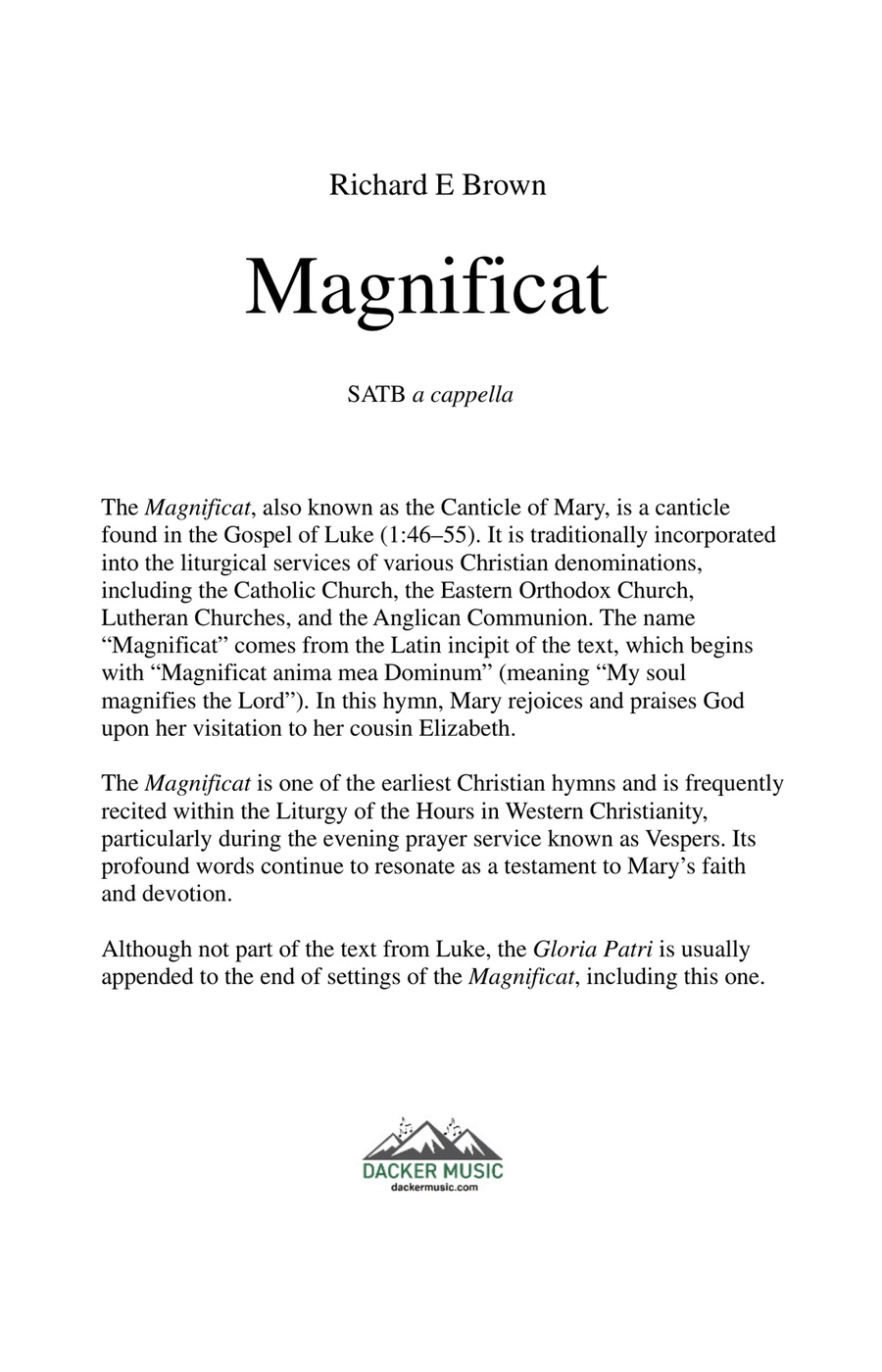 Magnificat Magnificat 4-Part scores gallery preview page 2