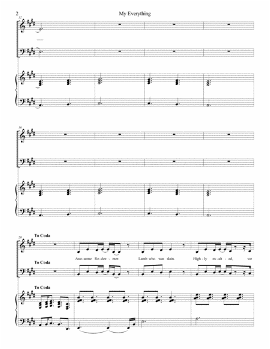 My Everything Choir scores gallery preview page 2