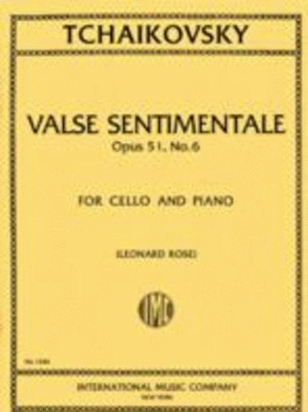 Tchaikovsky - Valse Sentimentale Op 51 No 6 Cello/Piano