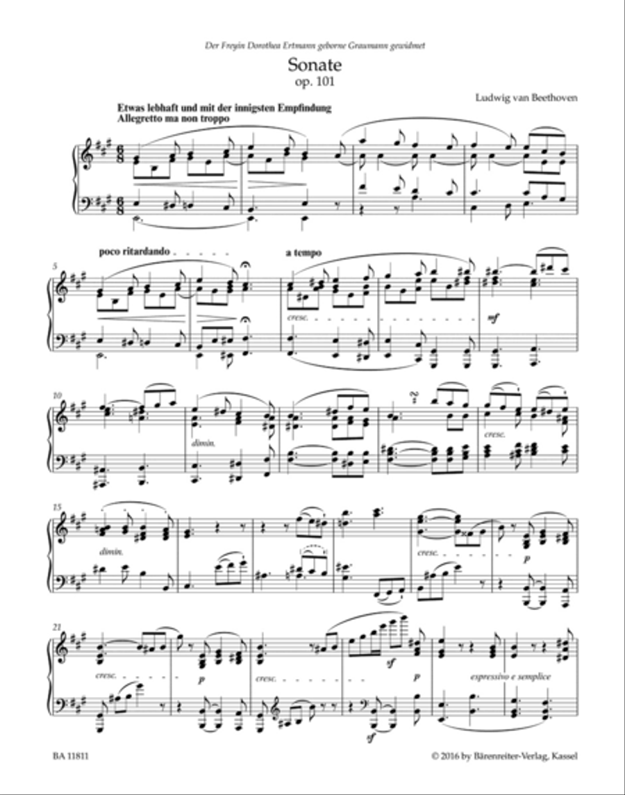 Sonata for Pianoforte A major op. 11 Piano Solo scores gallery preview page 2