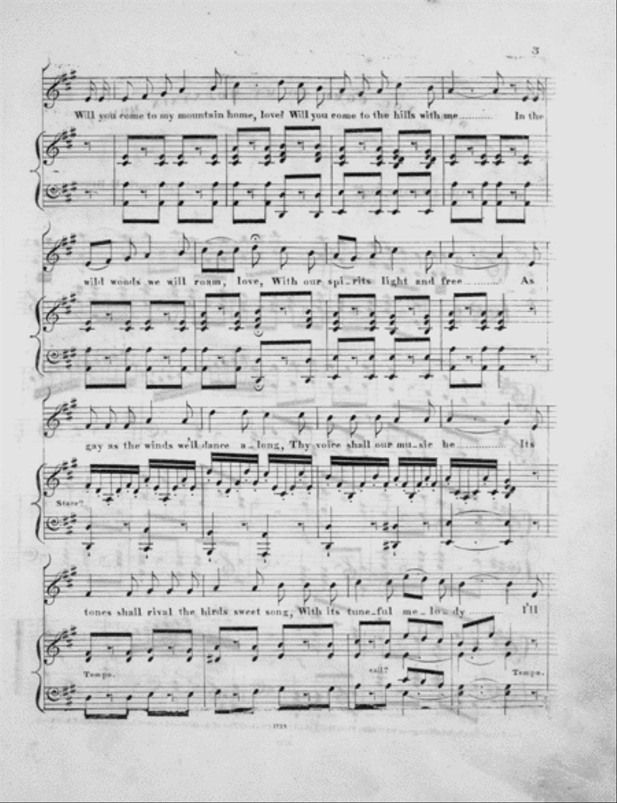 Will You Come to My Mountain Home Voice scores gallery preview page 3