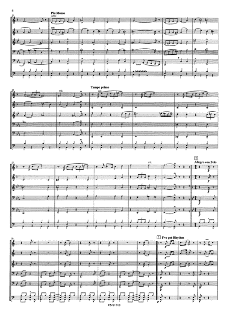Wonderful Gershwin Brass Ensemble scores gallery preview page 12
