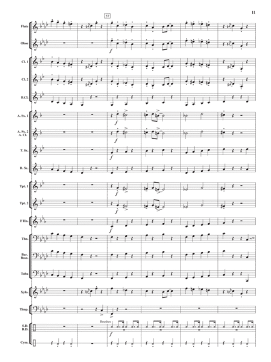 Cool Cat Shuffle Concert Band - Sheet Music page 11