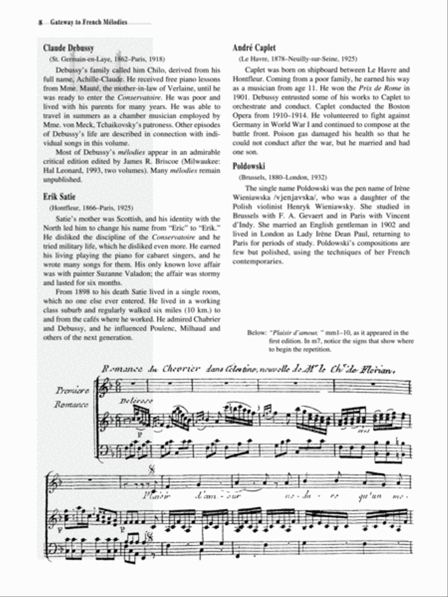 Gateway to French Mélodies Voice Solo scores gallery preview page 3