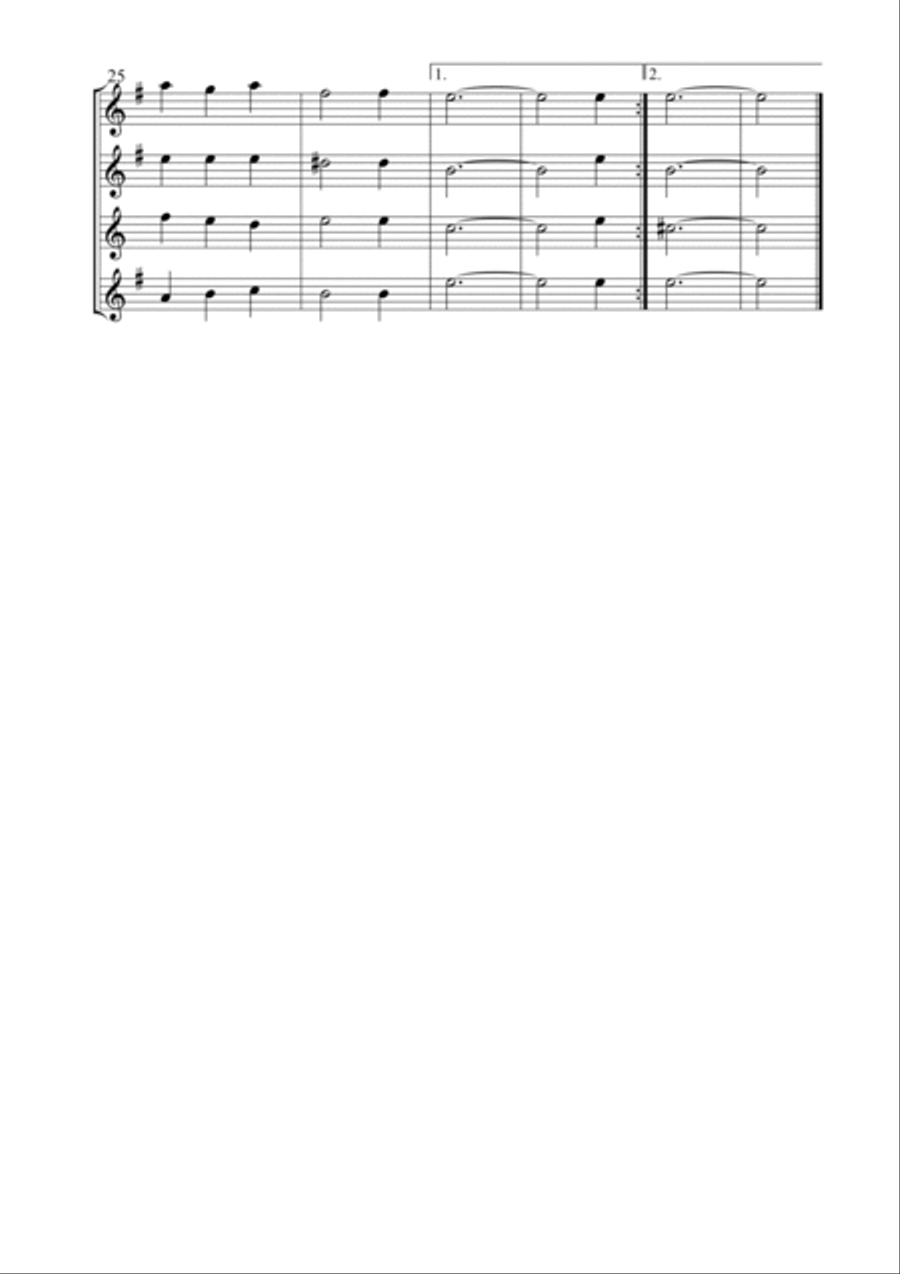 Es geht ein dunkle Wolk herein (A dark cloud enters) for Saxophone Quartet Saxophone Quartet scores gallery preview page 4