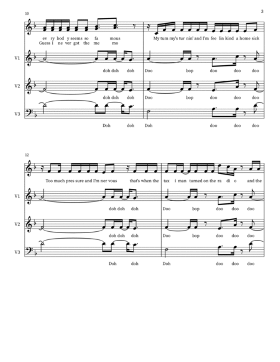 Party In The Usa 4-Part scores gallery preview page 3