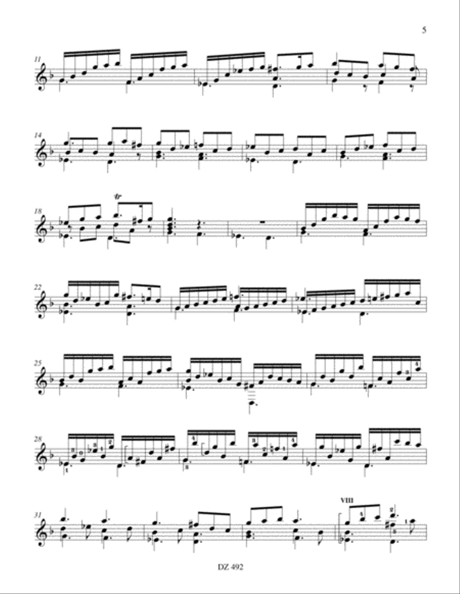 Praeludium, Passacaglia Classical Guitar scores gallery preview page 5