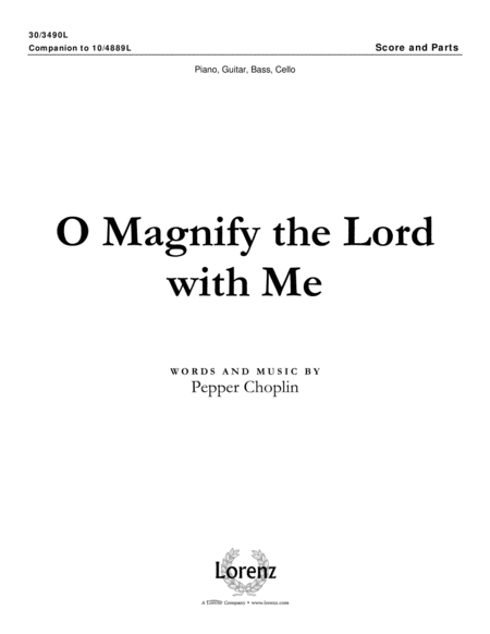 O Magnify the Lord with Me - Instrumental Ensemble Score and Parts