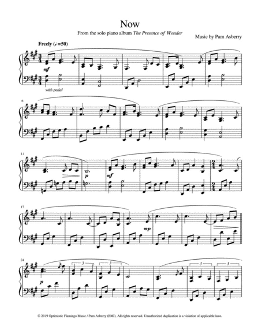 Now Piano Solo scores gallery preview page 1