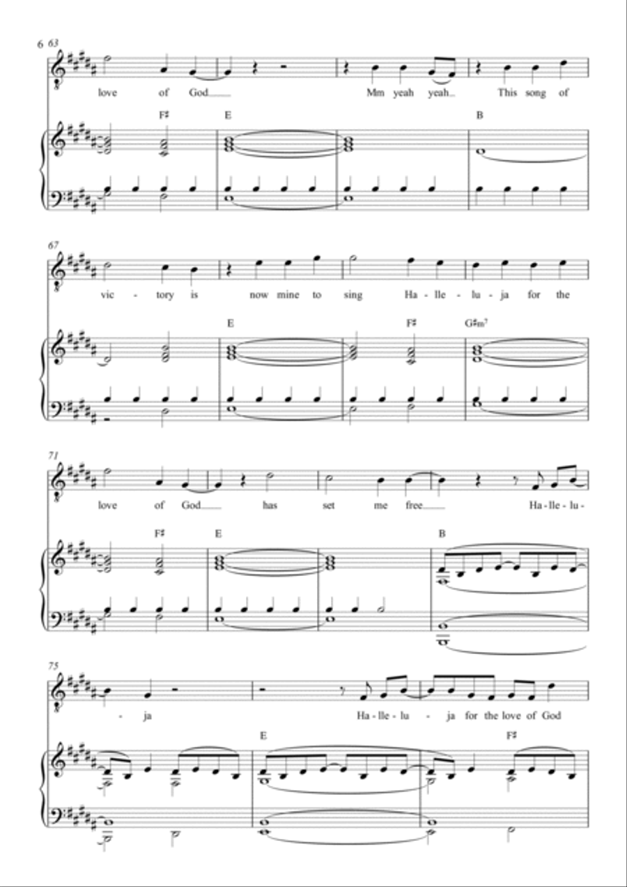 For The Love Of God Piano, Vocal, Guitar scores gallery preview page 6