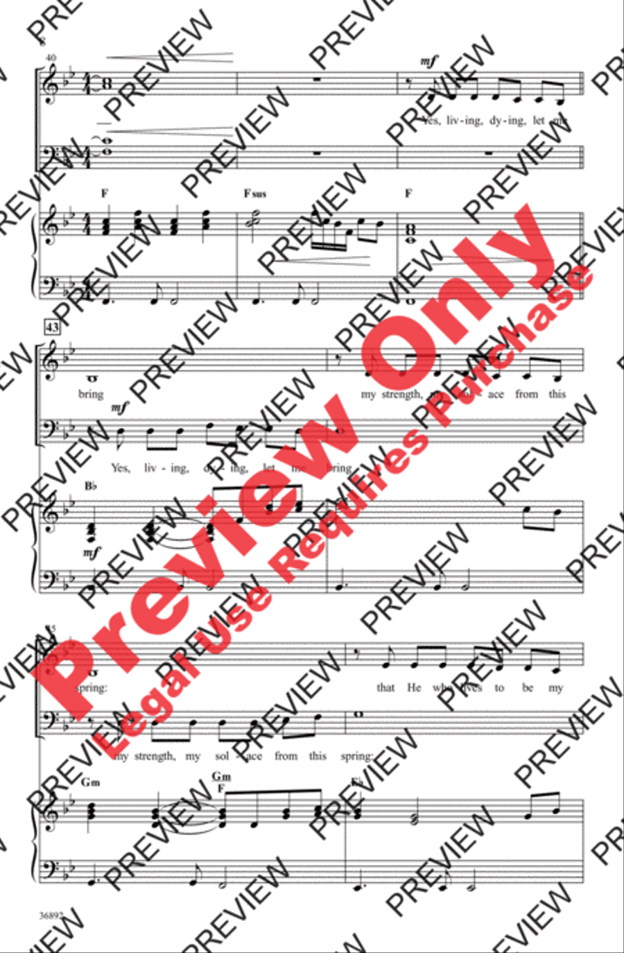 My Savior, My God 4-Part scores gallery preview page 8