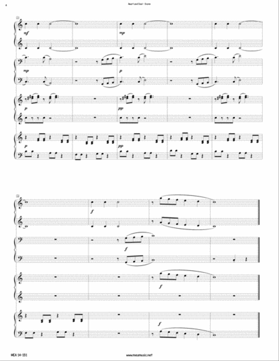 Heart And Soul Piano Quartet scores gallery preview page 4