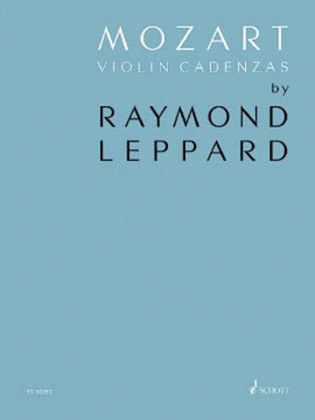 Book cover for Mozart Violin Cadenzas