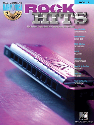 Book cover for Rock Hits Harmonica Play Along V2 Book/CD
