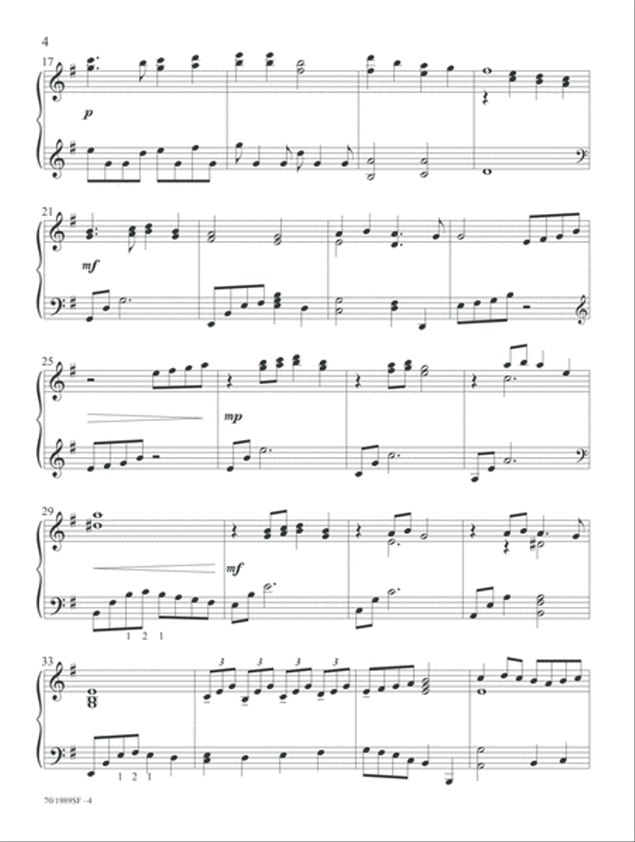 A Fireside Christmas Piano Solo scores gallery preview page 4