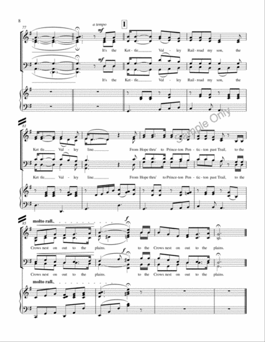 Kettle Valley Railway Kettle Valley Railway 4-Part scores gallery preview page 8