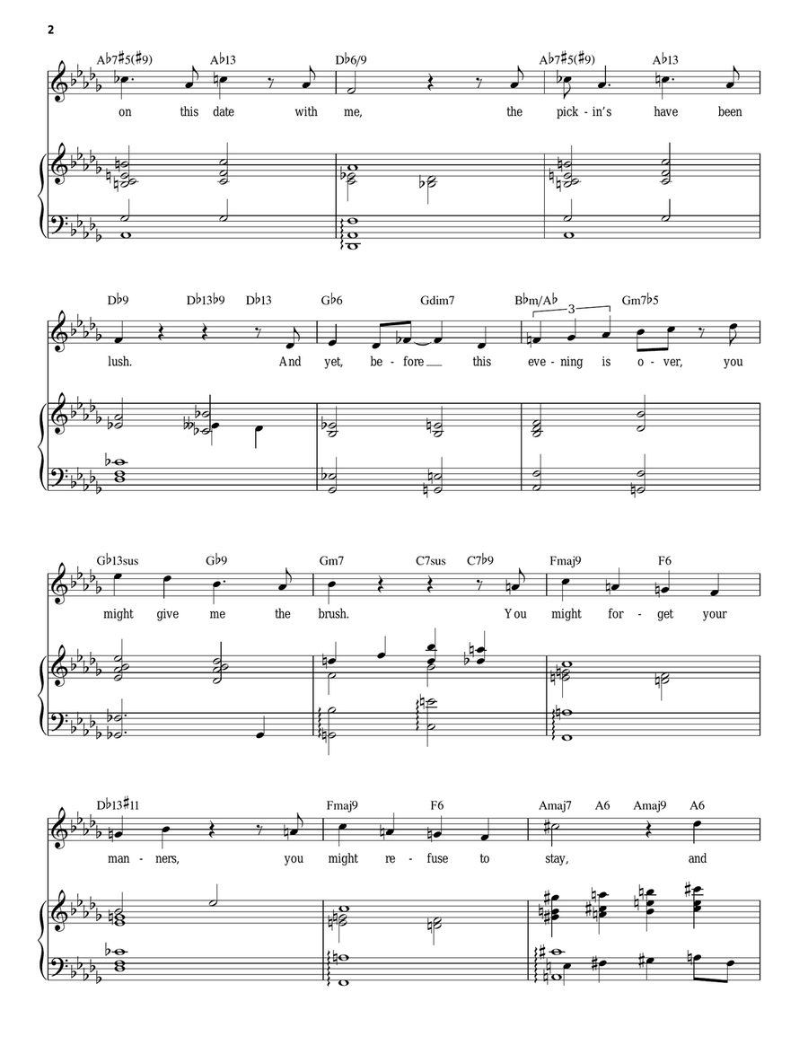 Luck Be A Lady Piano, Vocal scores gallery preview page 2